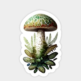 Mushroom in Greens Sticker